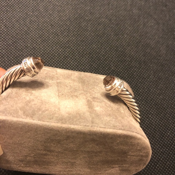 David Yurman 5mm Morganite-Diamond Cable Bracelet - Picture 7 of 8